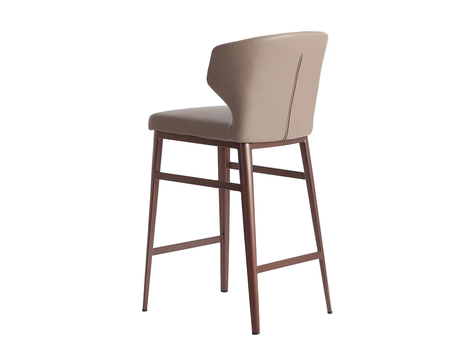 Taboret z ciemnej skóry ekologicznej norek 4000 ANGEL CERDA