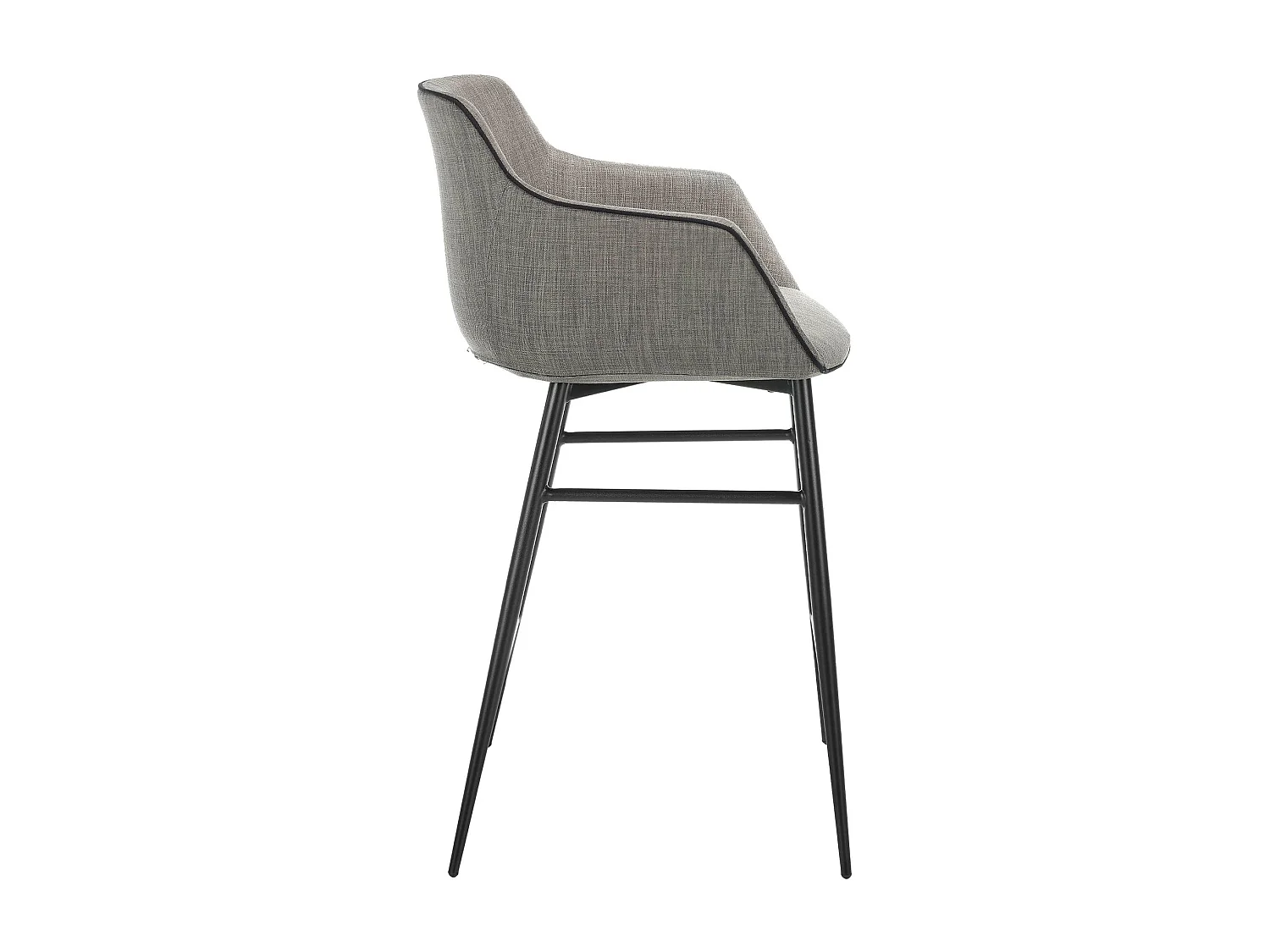 Tabouret en tissu gris 4089 ANGEL CERDA