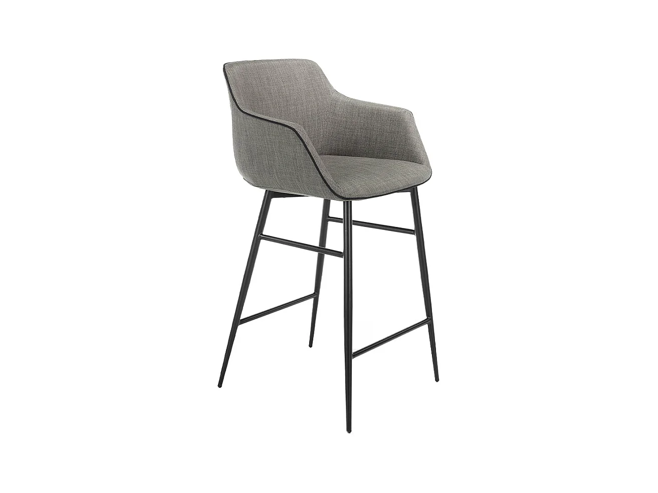 Tabouret en tissu et acier noir 4089 ANGEL CERDA
