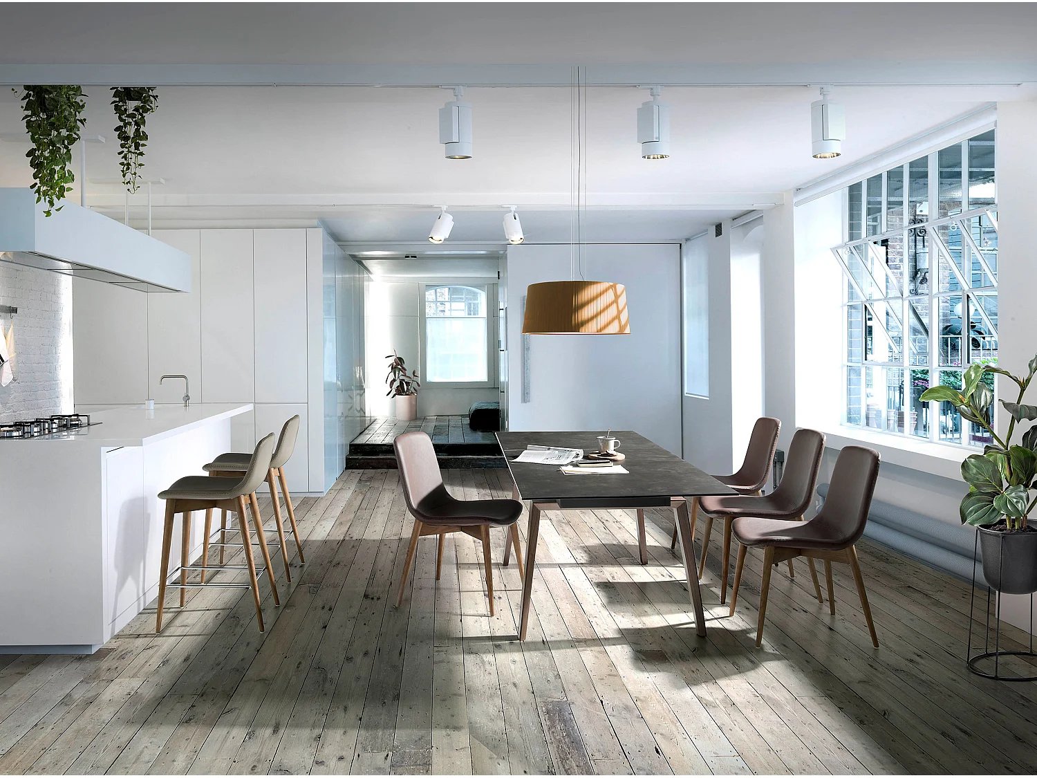 Kunstleer gestoffeerde kruk 4044 ANGEL CERDA