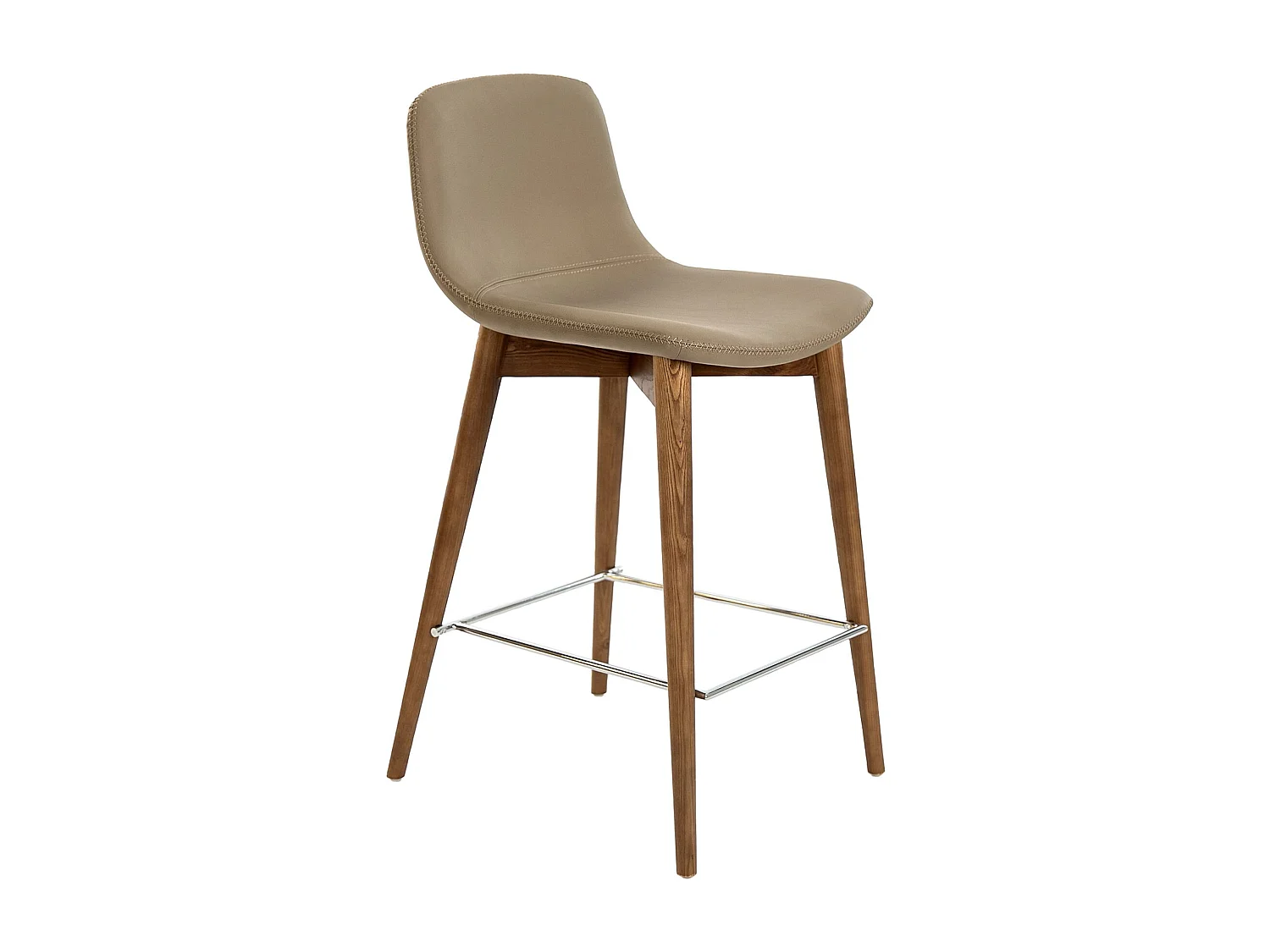 Tabouret en similicuir taupe 4044 ANGEL CERDA
