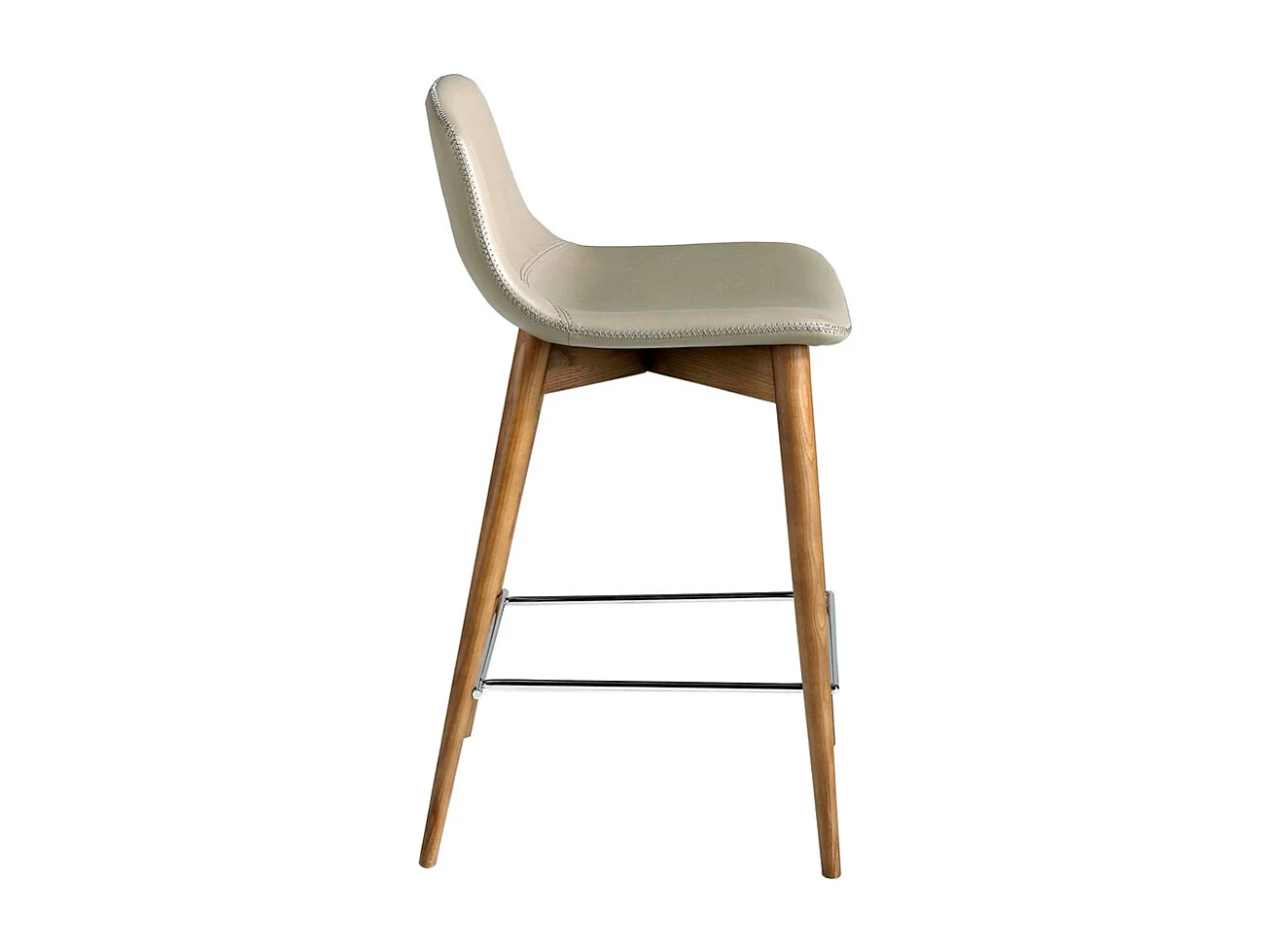 Tabouret en similicuir taupe 4044 ANGEL CERDA