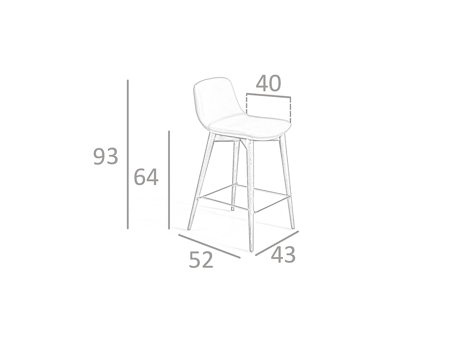 Stołek z ekoskóry w kolorze różowym 4044 ANGEL CERDA