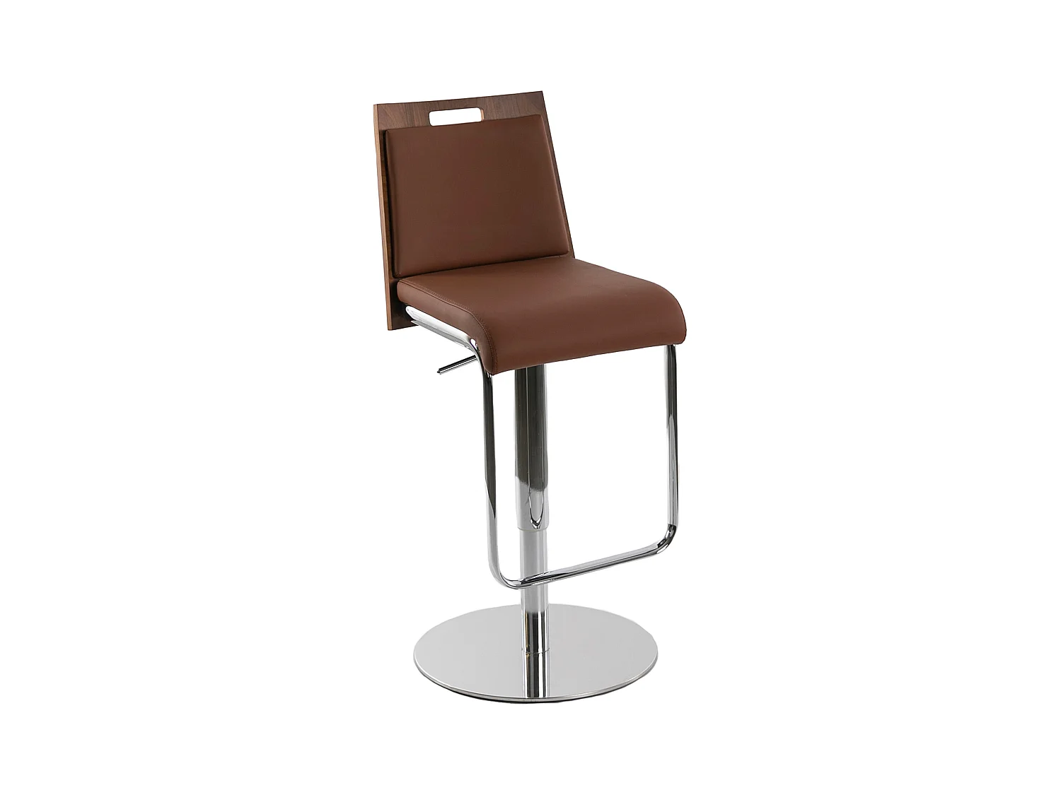 Tabouret en simili cuir et acier chromé 4072 ANGEL CERDA