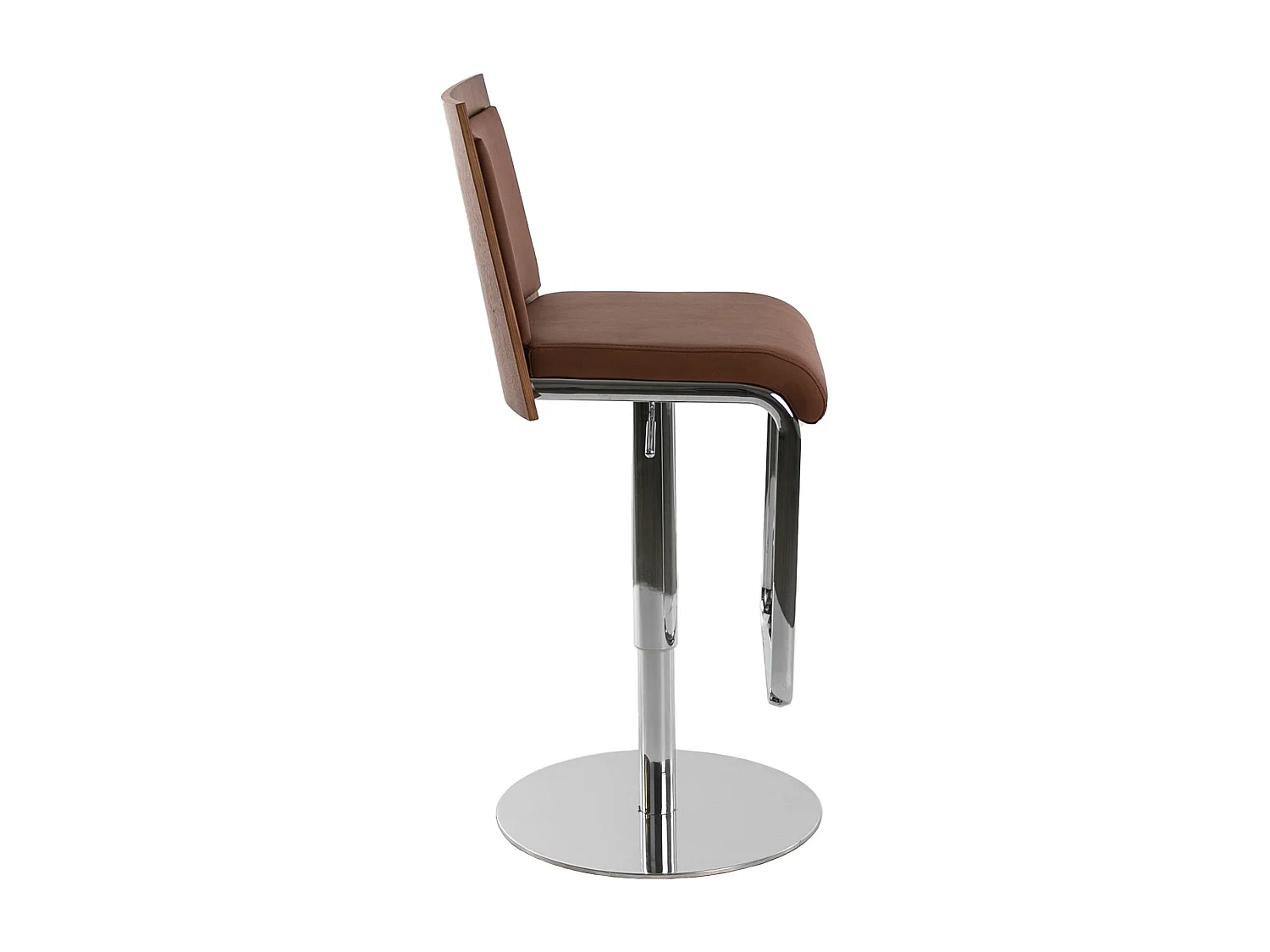 Verstellbarer brauner Kunstlederhocker  4072 ANGEL CERDA