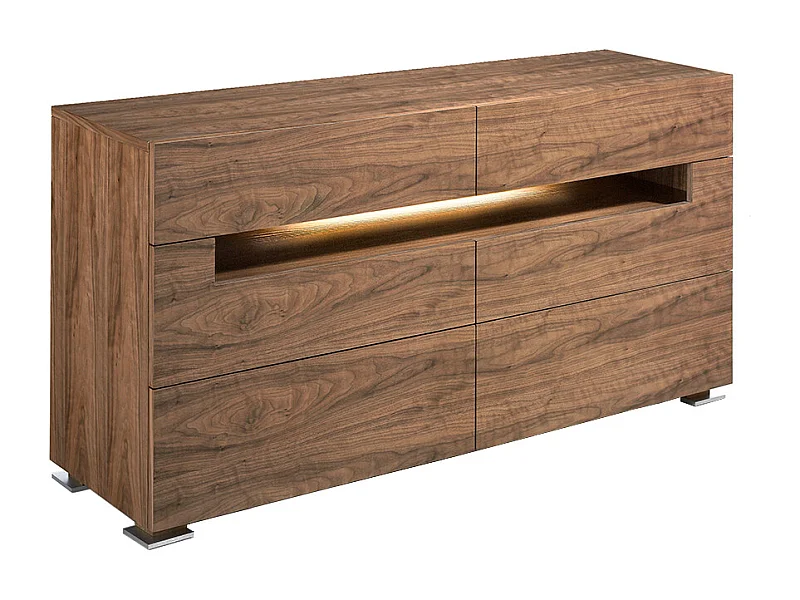 Comò in legno di noce con illuminazione interna a led   7076 ANGEL CERDA