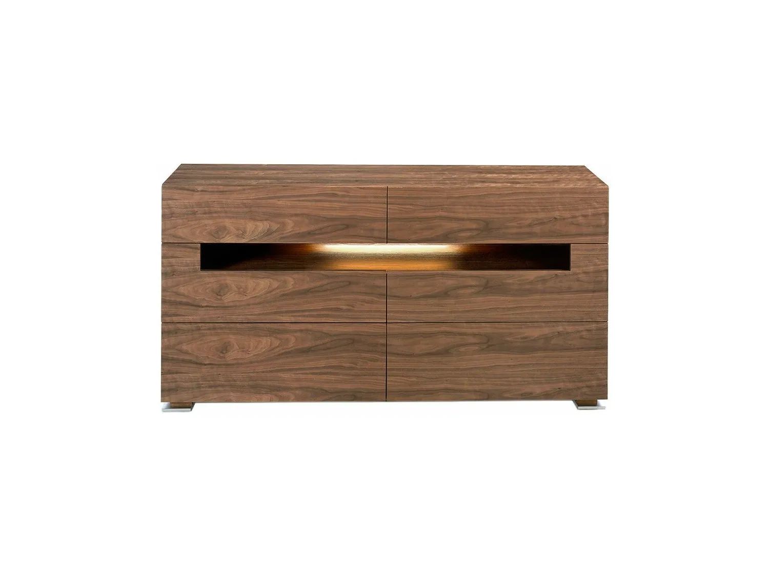 Comò in legno di noce con illuminazione interna a led   7076 ANGEL CERDA