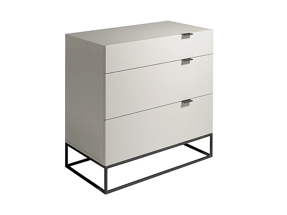 Kommode graues Holz und schwarzer Stahl 7020 ANGEL CERDA