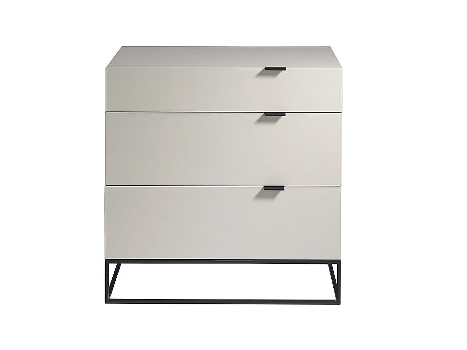 Kommode graues Holz und schwarzer Stahl 7020 ANGEL CERDA