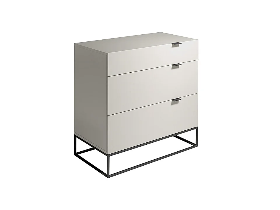 Cassa in legno grigio perla e acciaio nero   7020 ANGEL CERDA