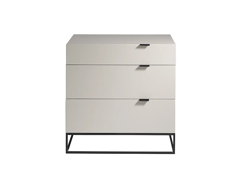 Coffre en bois gris perle et acier noir 7020 ANGEL CERDA