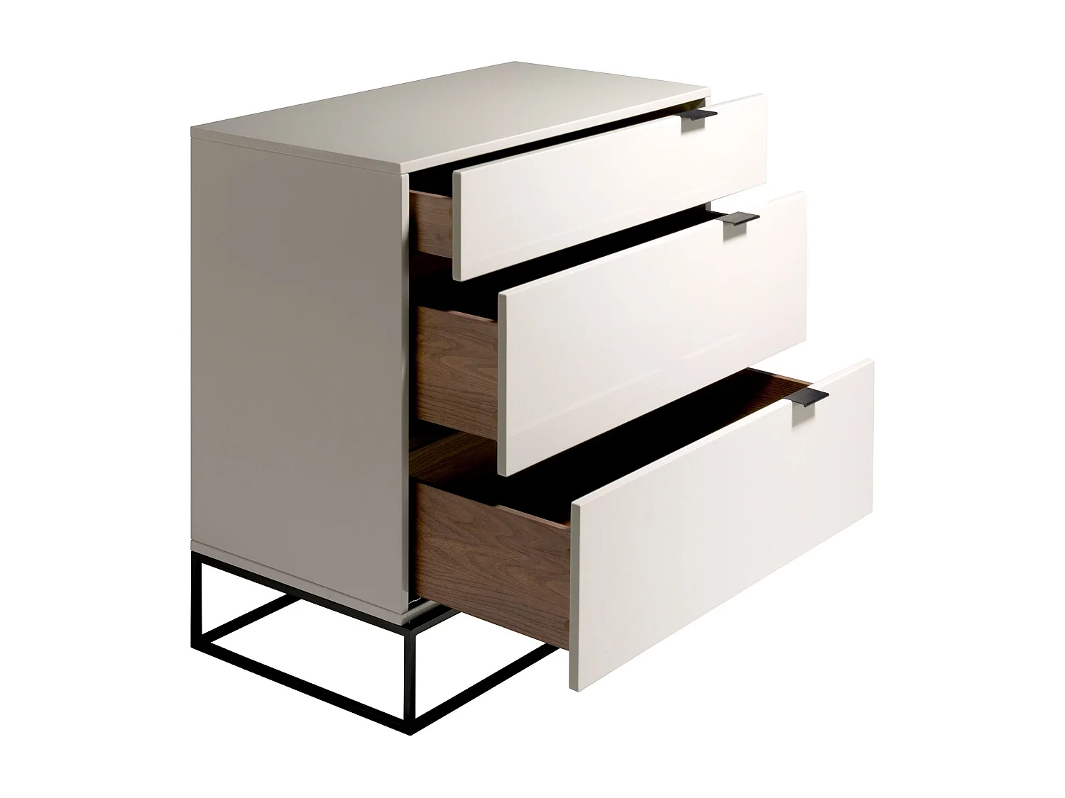 Ladekast grijs hout en zwart staal 7020 ANGEL CERDA