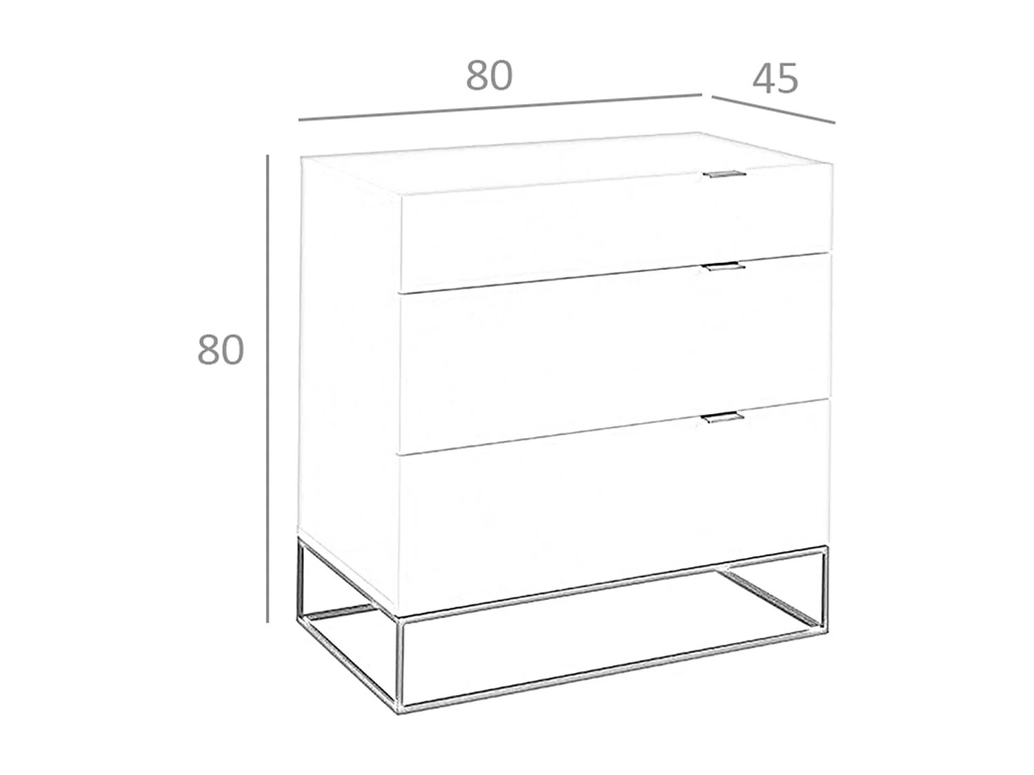 Ladekast grijs hout en zwart staal 7020 ANGEL CERDA