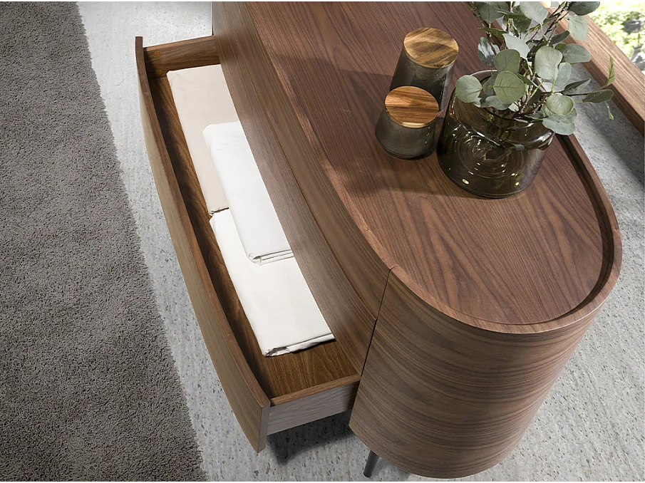 Komoda orzech i czarna stal 7075 ANGEL CERDA