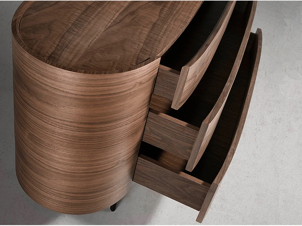 Komoda orzech i czarna stal 7075 ANGEL CERDA