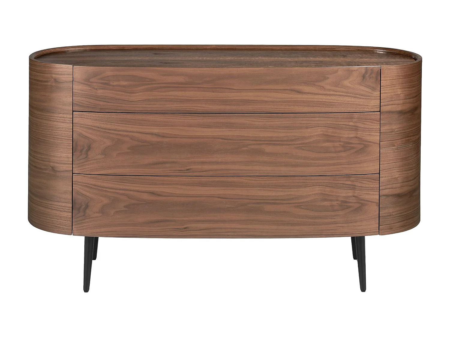 Commode en noyer et acier noir 7075 ANGEL CERDA