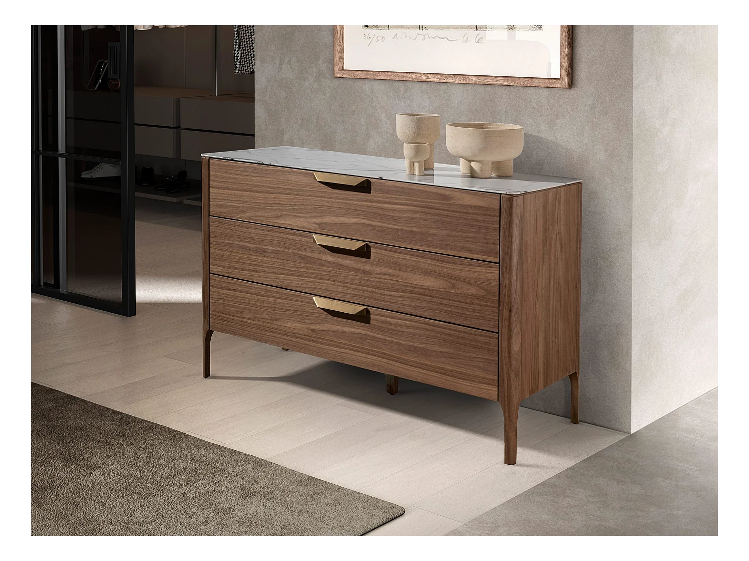 Commode en fibre de verre effet marbreet 7044 ANGEL CERDA