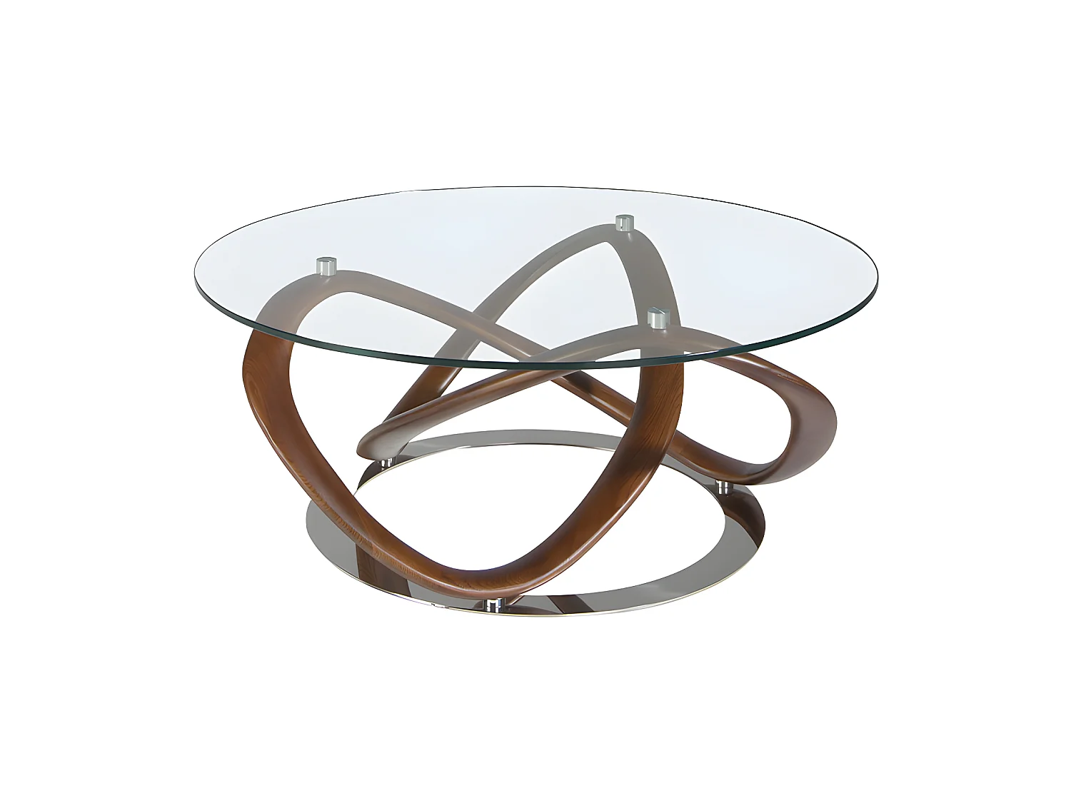 Table basse en verre et bois 2064 ANGEL CERDA