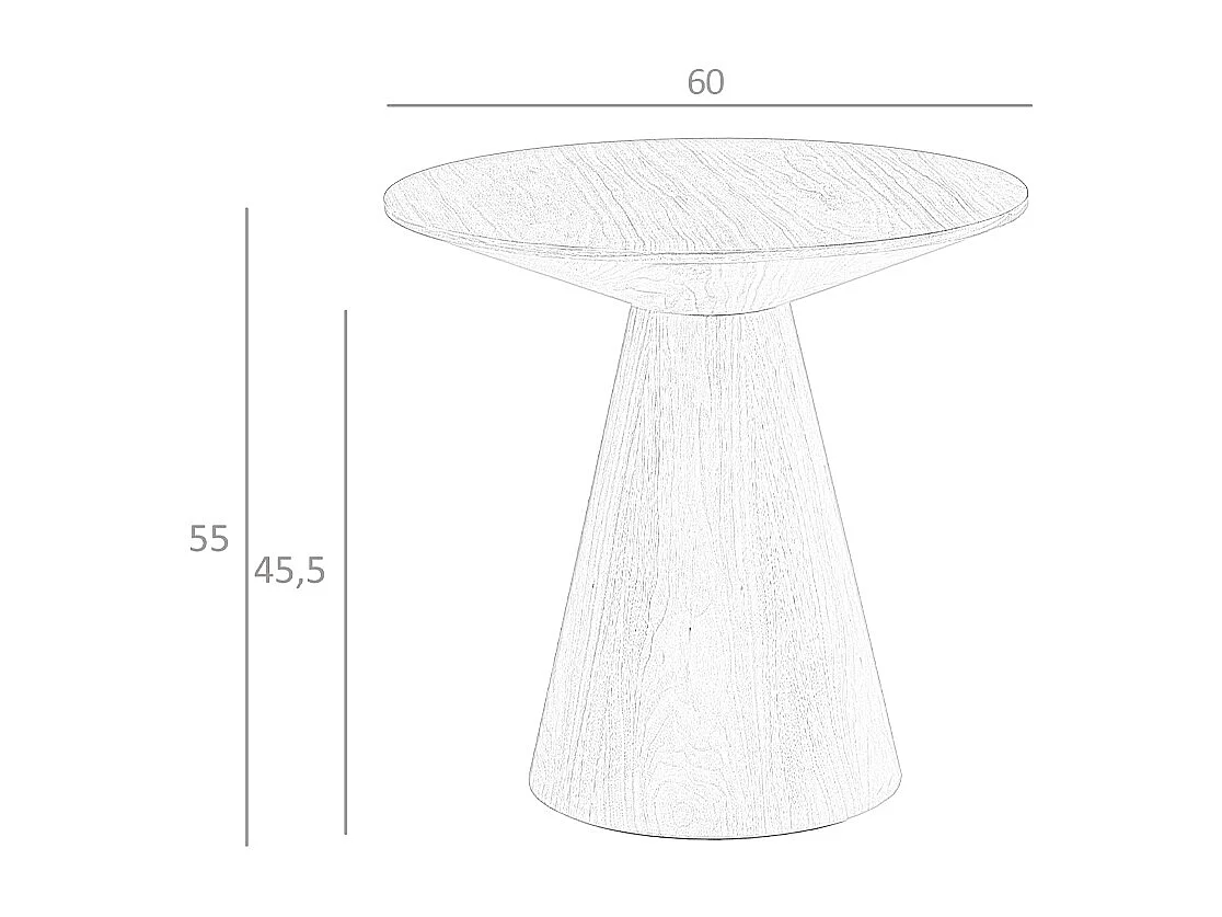 Runder Couchtisch aus Nussbaumholz  2043 ANGEL CERDA