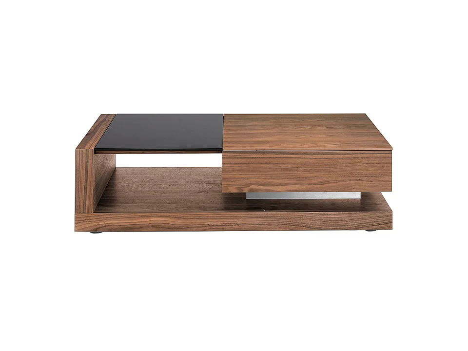 Table basse en bois et vitrail noir 2061 ANGEL CERDA