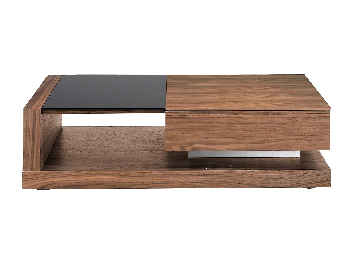 Table basse en bois et vitrail noir 2061 ANGEL CERDA