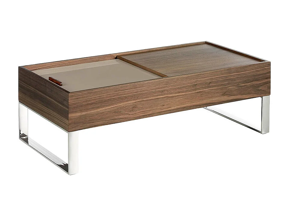 Table basse en bois et acier chromé 2048 ANGEL CERDA