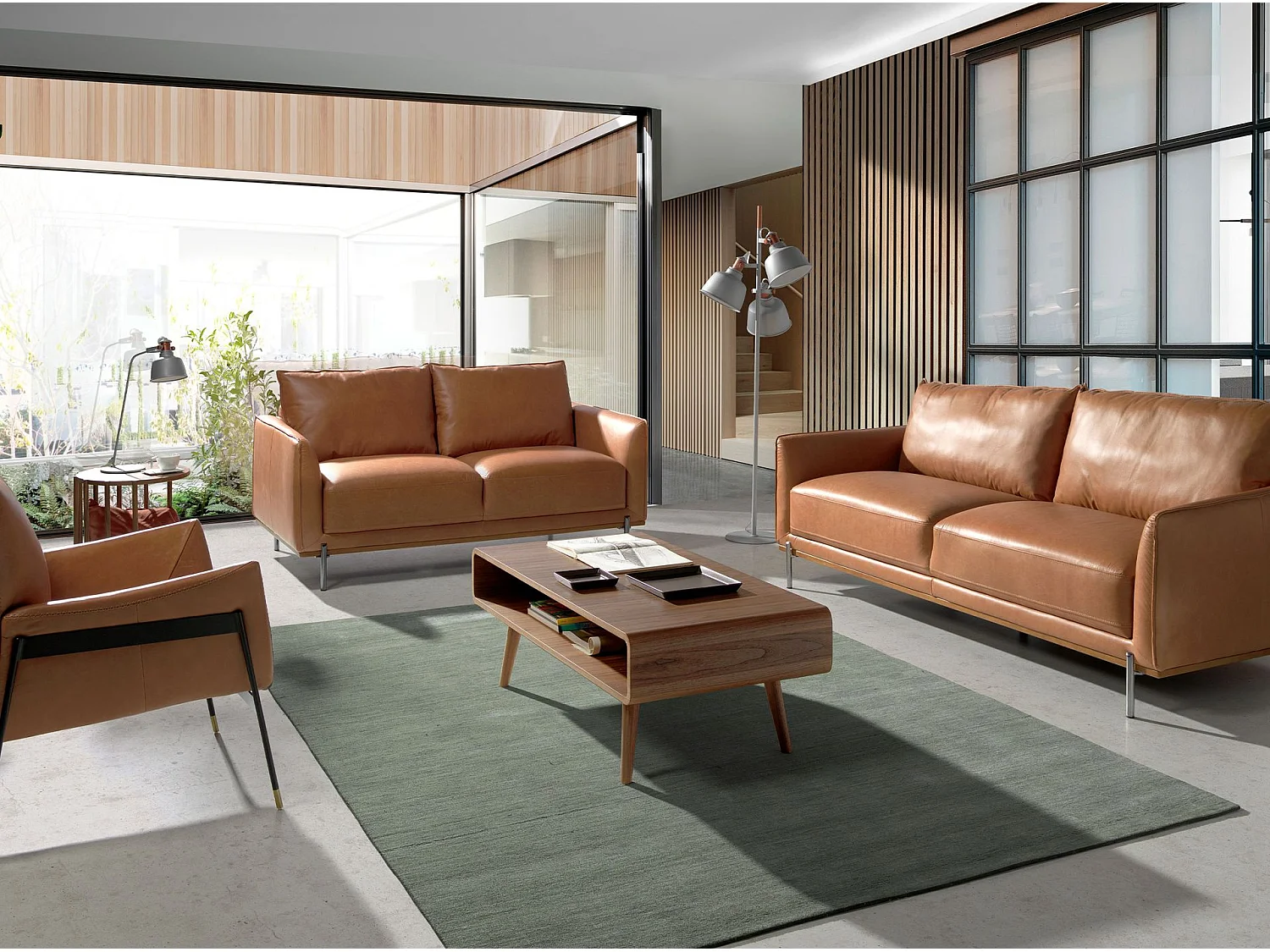 Table basse rectangulaire en noyer 2021 ANGEL CERDA