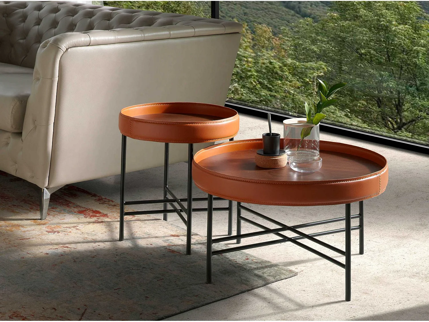 Cognac rundleren salontafel 2058 ANGEL CERDA