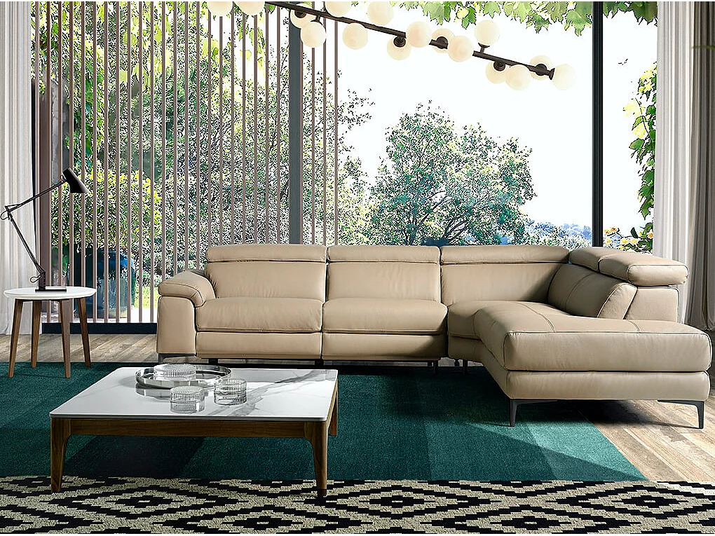 Table basse en verre imitation marbreet 2042 ANGEL CERDA