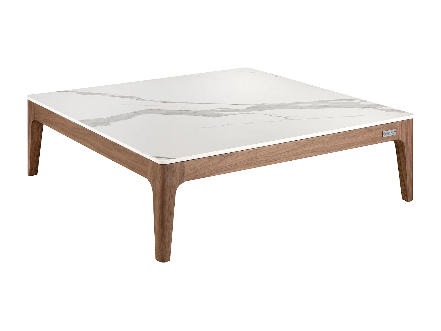Table basse carrée en porcelaine, marbre et noyer 2042 ANGEL CERDA