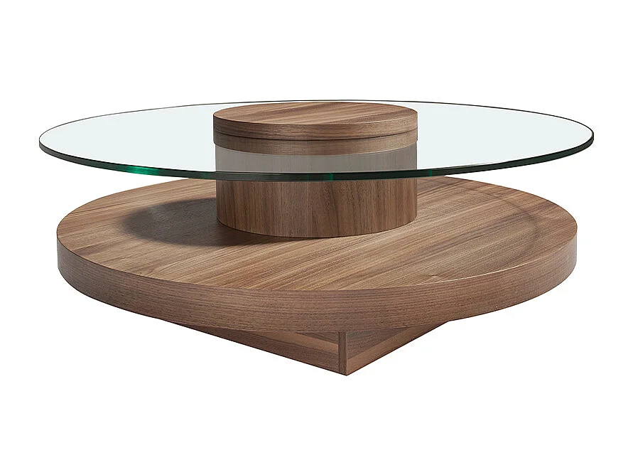 Runder Couchtisch aus Nussbaumholz  2052 ANGEL CERDA