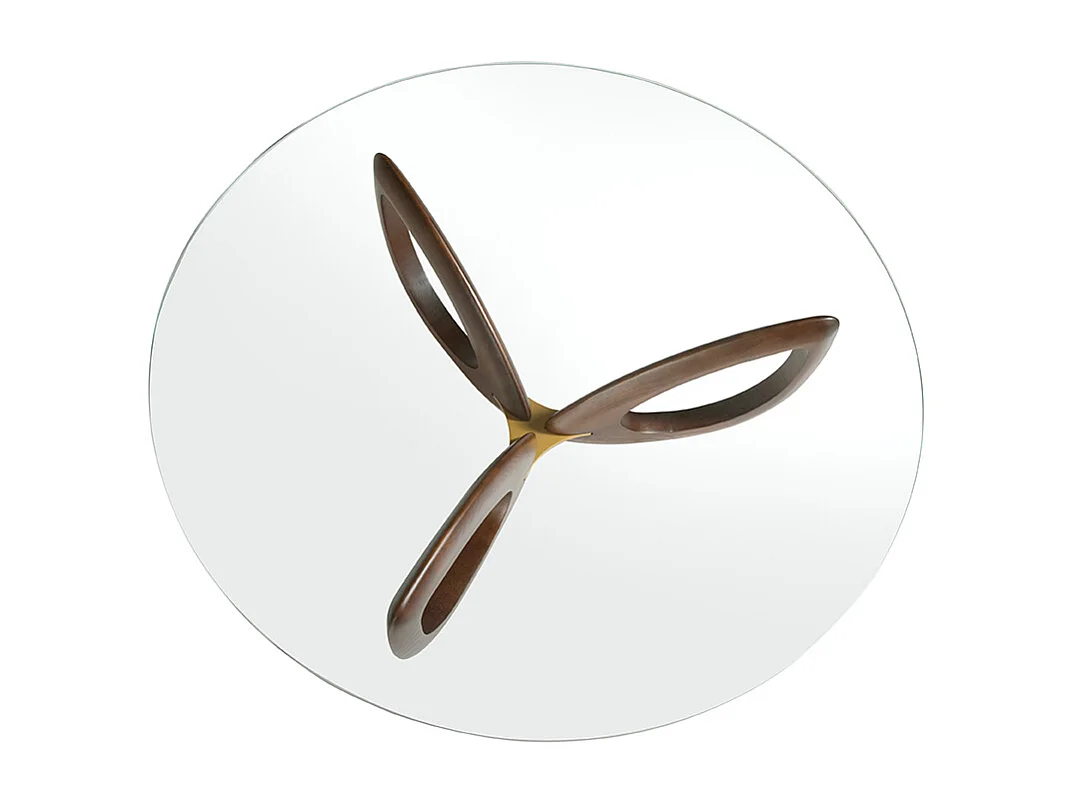 Ronde glazen salontafel 2053 ANGEL CERDA