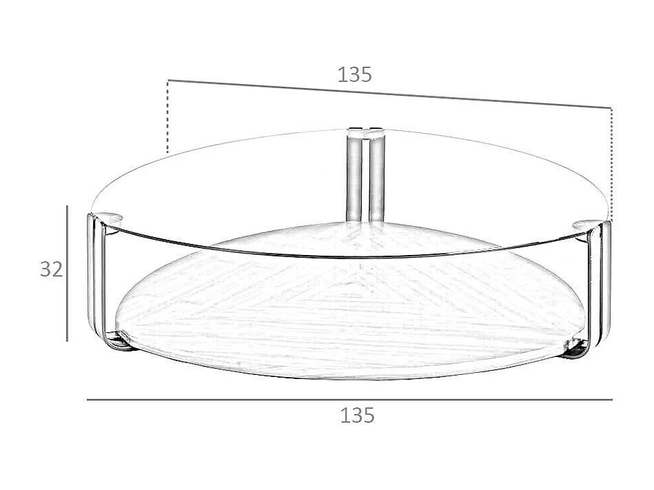 Dreieckiger Couchtisch dreieckig gehärtetes Glas, schwarzer Stahl und Nussbaum 2055 ANGEL CERDA