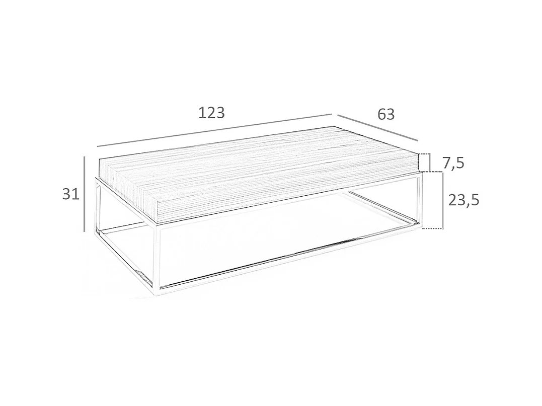 Rechthoekige witte salontafel 2025 ANGEL CERDA