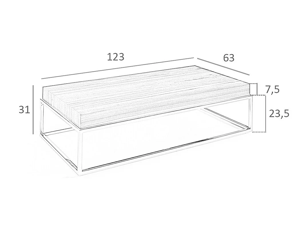 Rechthoekige witte salontafel 2025 ANGEL CERDA
