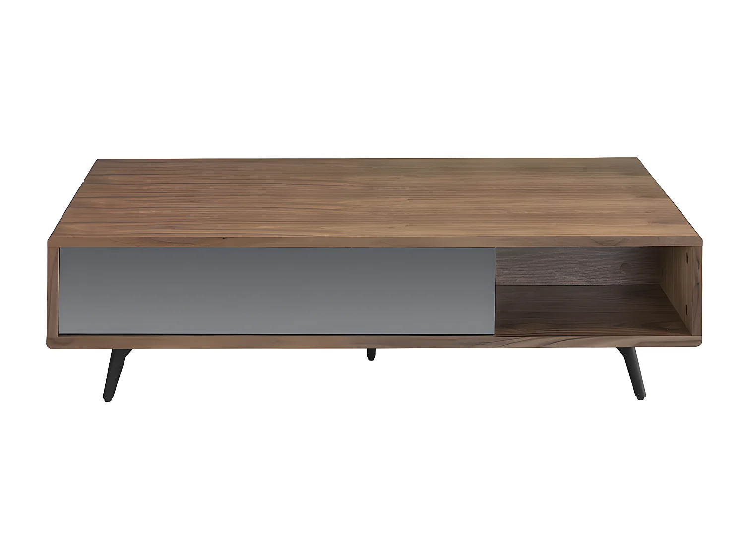 Table basse en bois et verre noir 2112 ANGEL CERDA