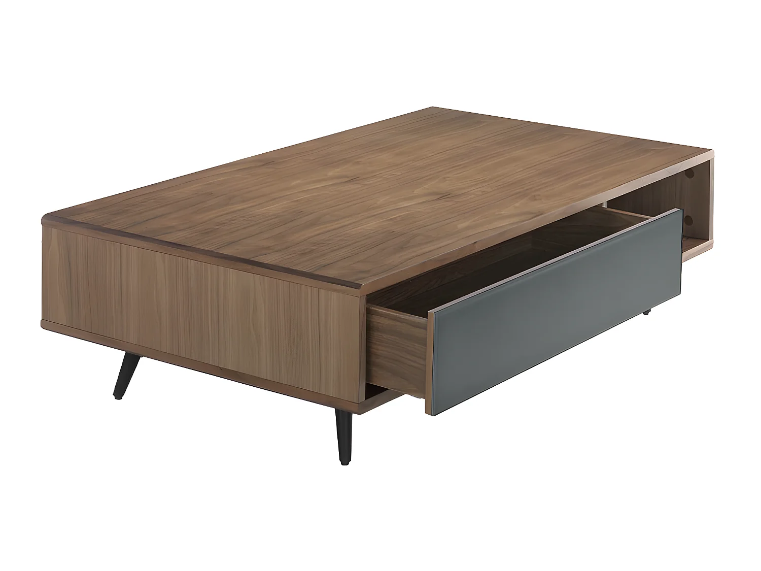 Table basse en bois et verre noir 2112 ANGEL CERDA