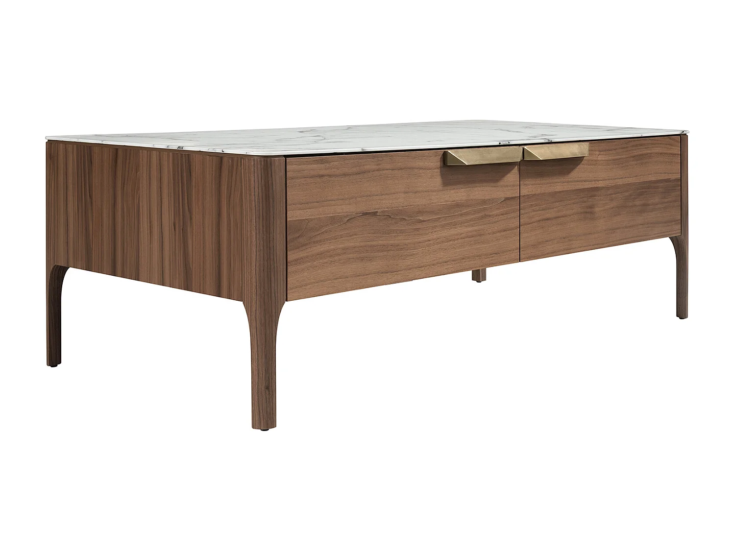 Couchtisch aus Nussbaum und Glas2046 ANGEL CERDA