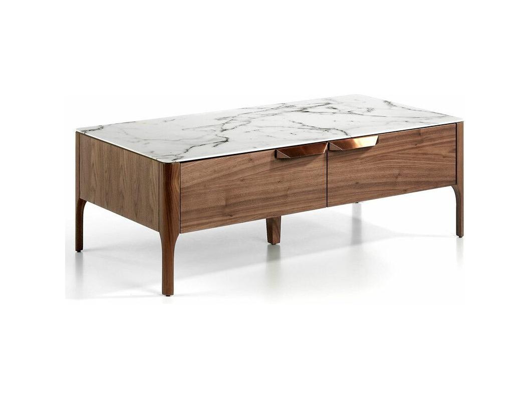 Couchtisch aus Nussbaum und Glas  2046 ANGEL CERDA