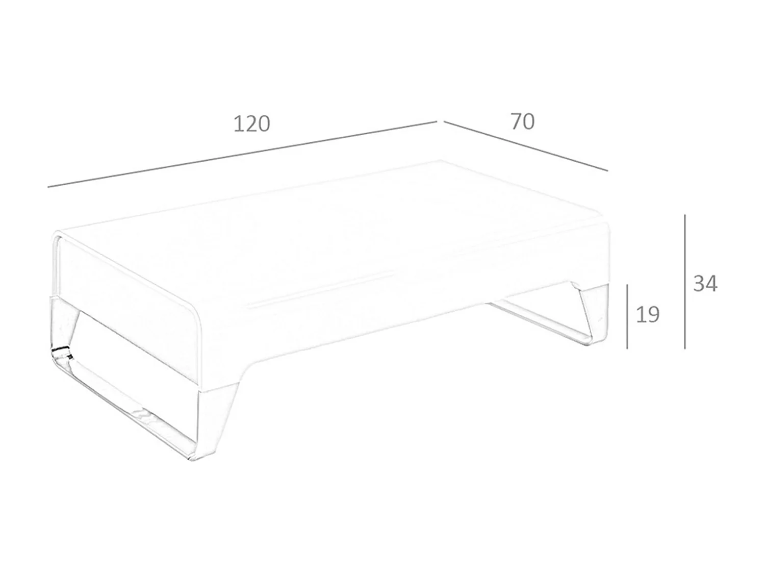 Table basse rectangulaire en noyer et acier chromé 2001 ANGEL CERDA