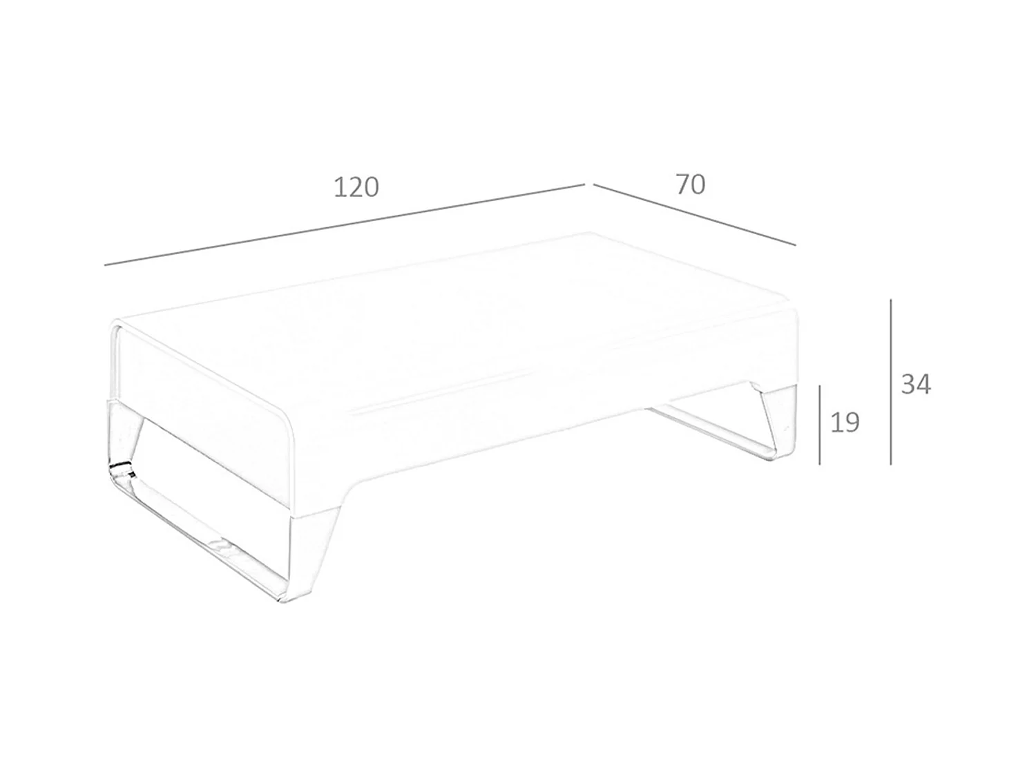 Couchtisch aus Walnussholz  2001 ANGEL CERDA