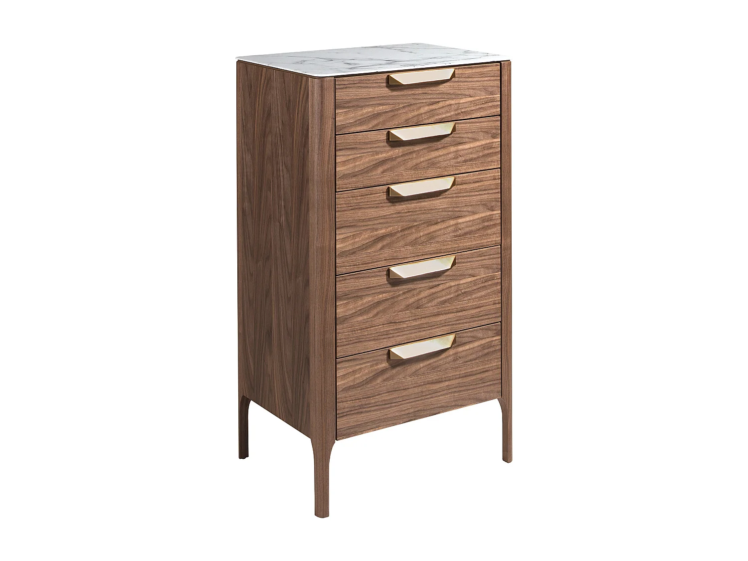 Chiffonier notenhout en glasvezel met marmereffect 7039 ANGEL CERDA