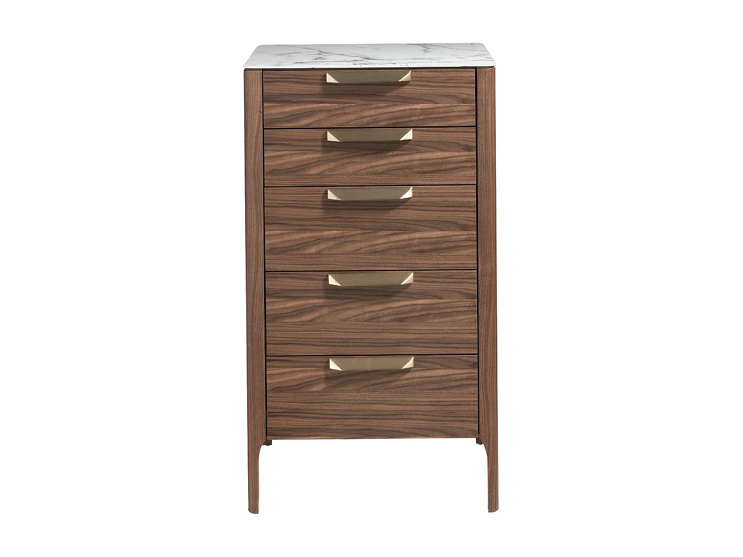 Chiffonnier en noyer avec plateau en verre imitation marbre 7039 ANGEL CERDA