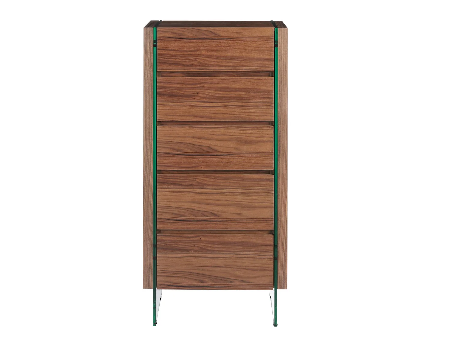 Chiffonier aus Nussbaumholz mit Glasplatte aus Marmorimitat 7039 ANGEL CERDA