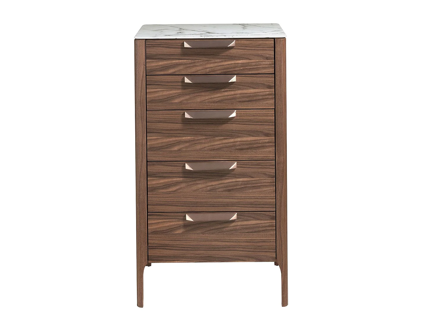 Chiffonnier en noyer avec plateau en verre imitation marbre 7039 ANGEL CERDA
