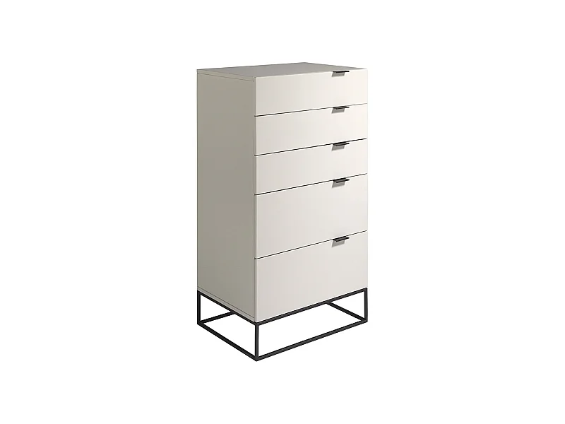 Graue Schubladenschrank mit schwarzen Stahlbeinen  7019 ANGEL CERDA