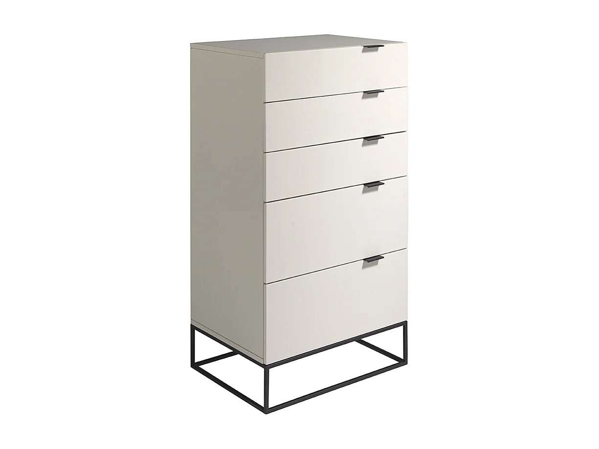 Szyfoniera szare drewno i czarna stal