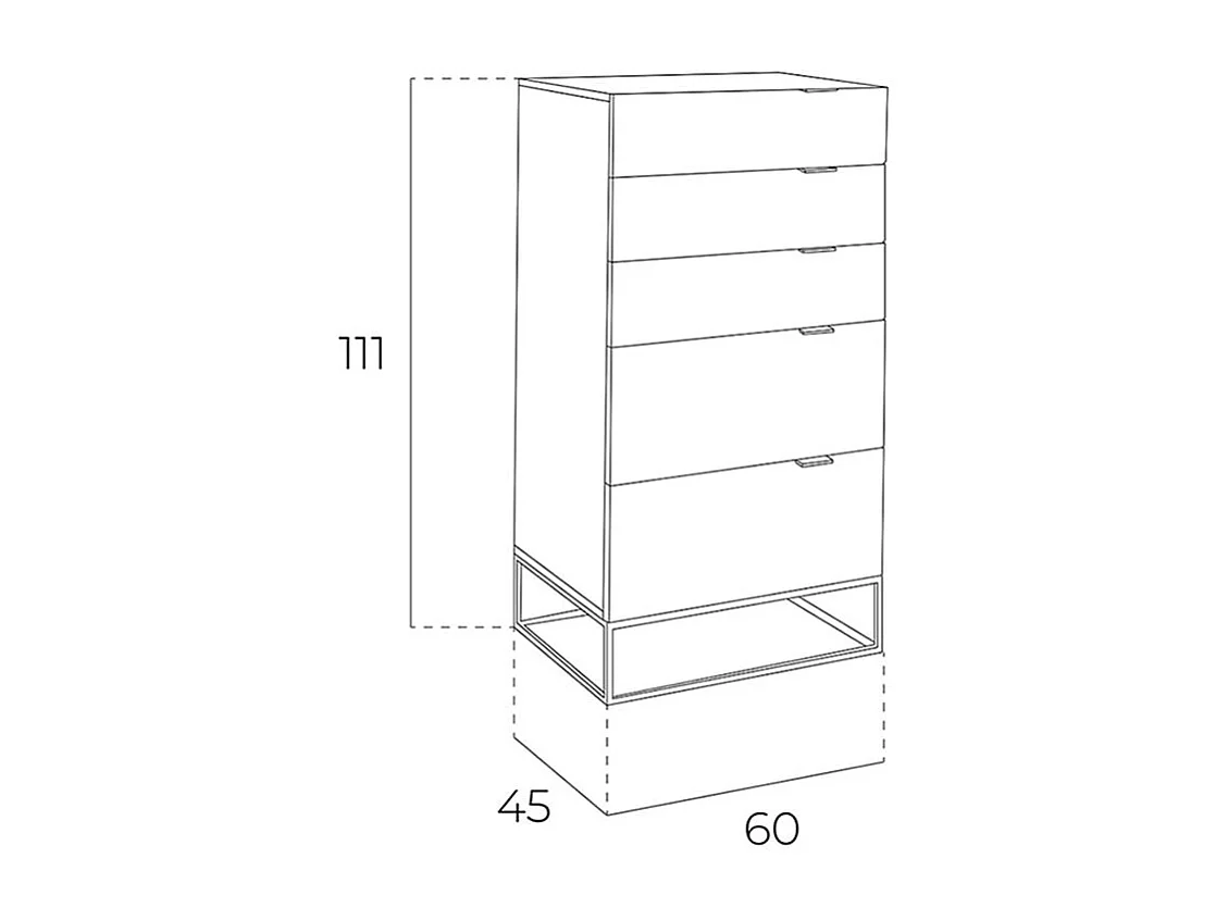Szyfoniera szare drewno i czarna stal