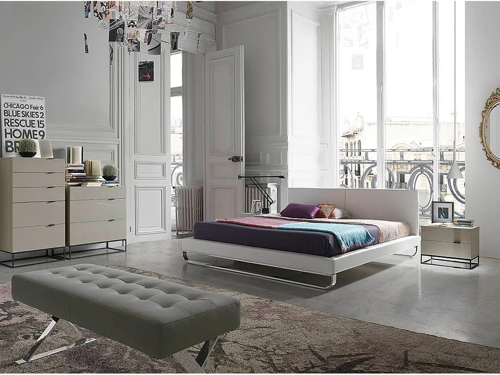 Szyfoniera szare drewno i czarna stal