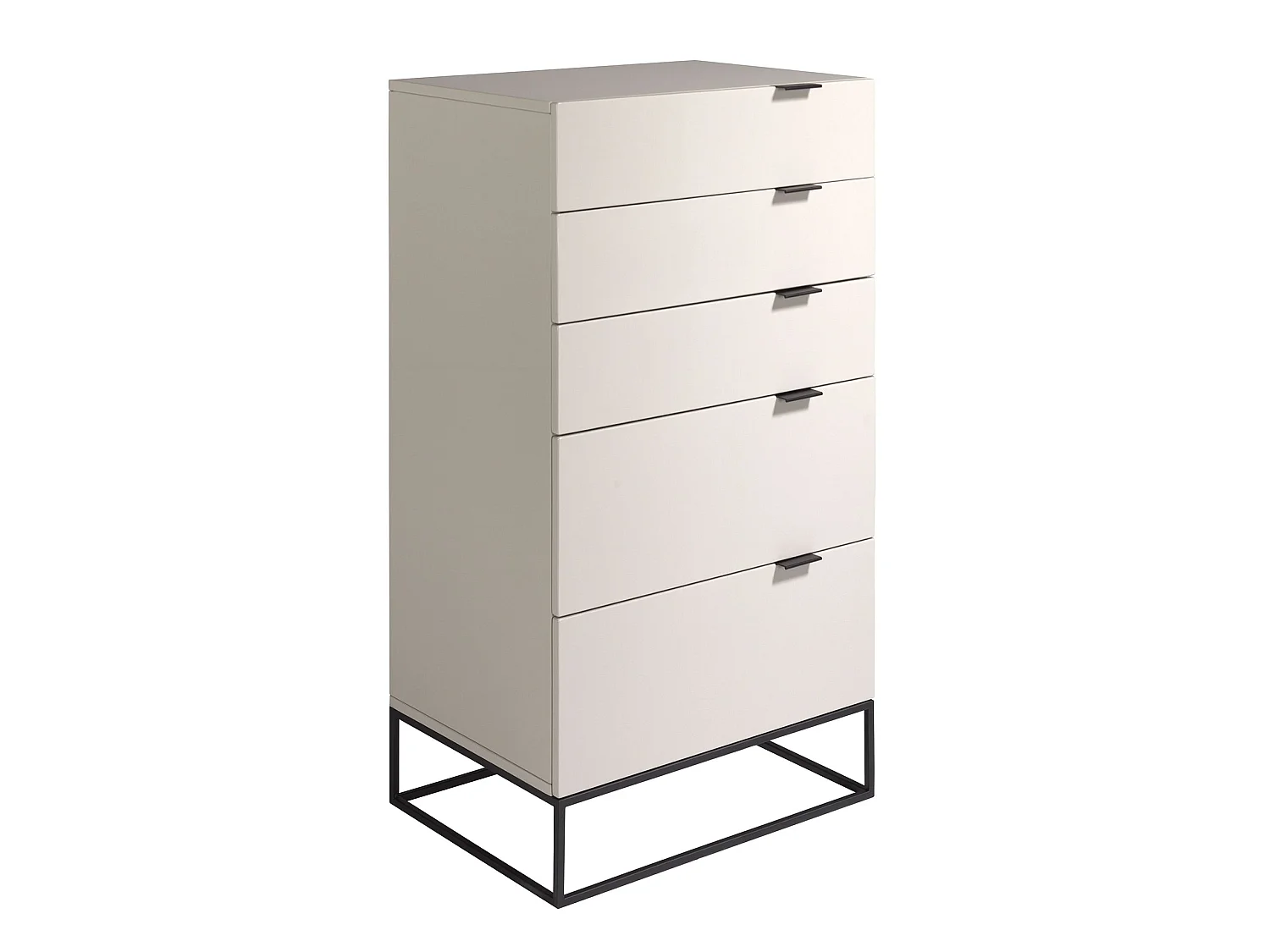 Chiffonier graues Holz und schwarzer Stahl 7019 ANGEL CERDA
